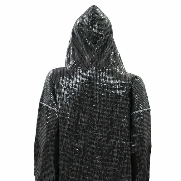 Anthropologie Gracie Sequined Tunic Hoodie Top Cocktail Prom Oversized - Picture 8 of 8